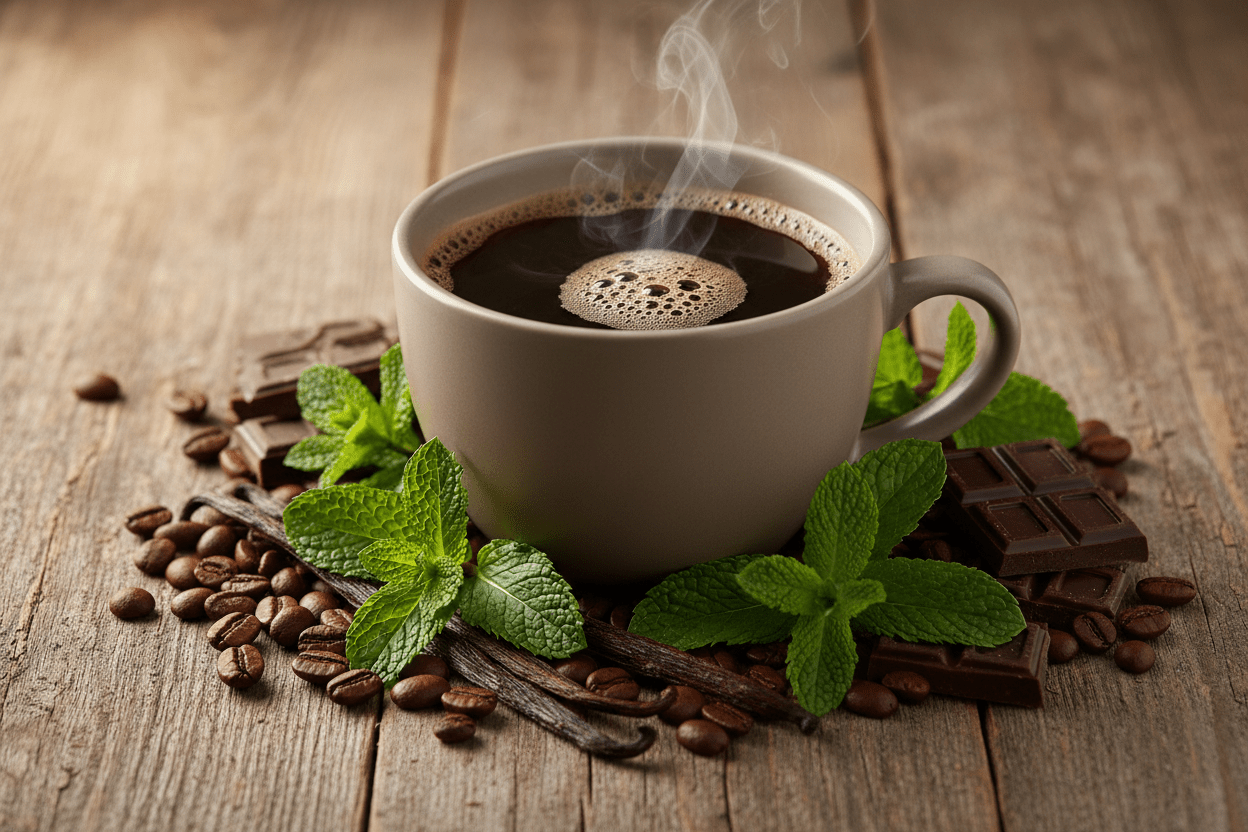 Mint Flavored Gourmet Flavored Coffee - The Wardrakes' Coffee & Tea Company