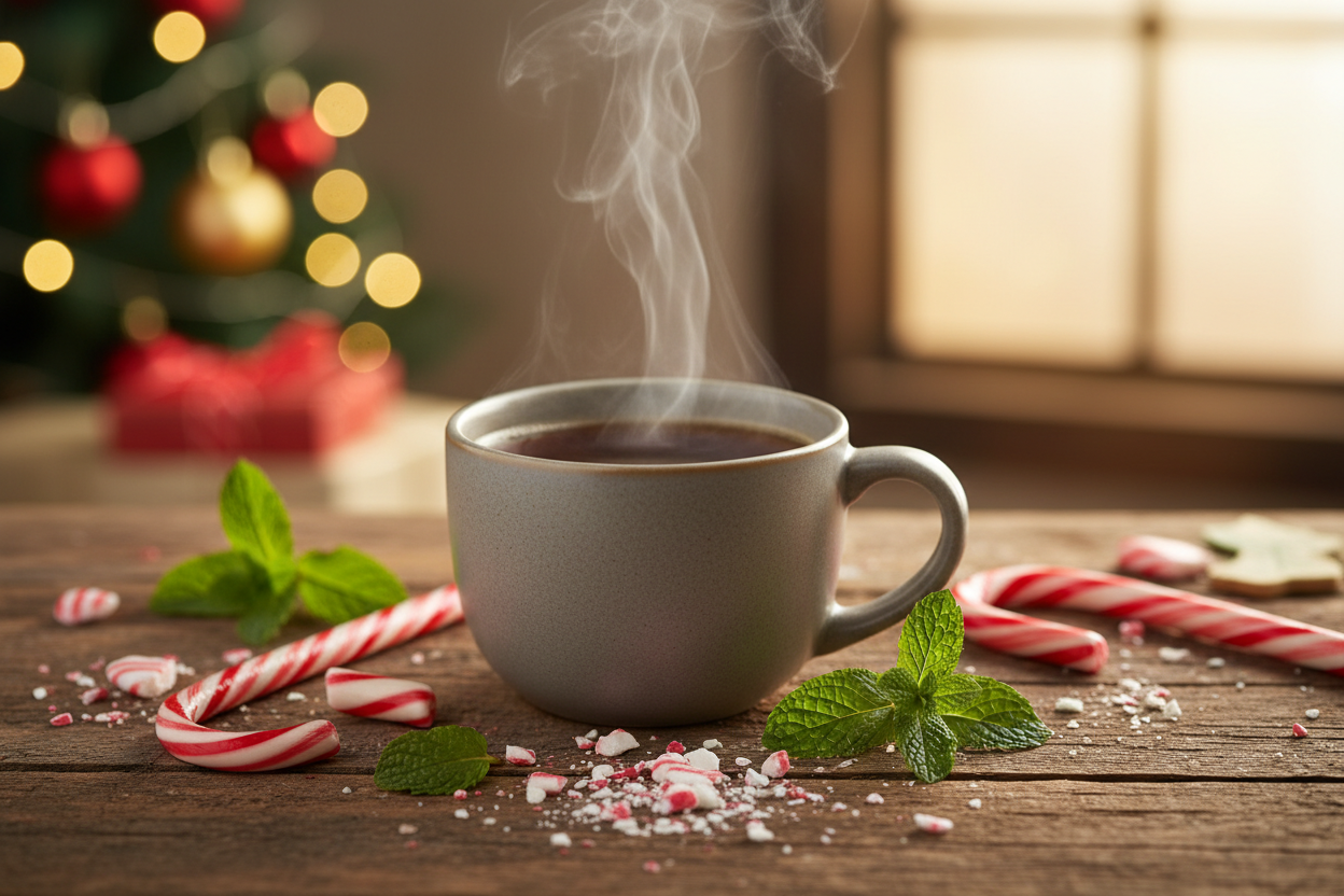 coffee, peppermint, candy canes,