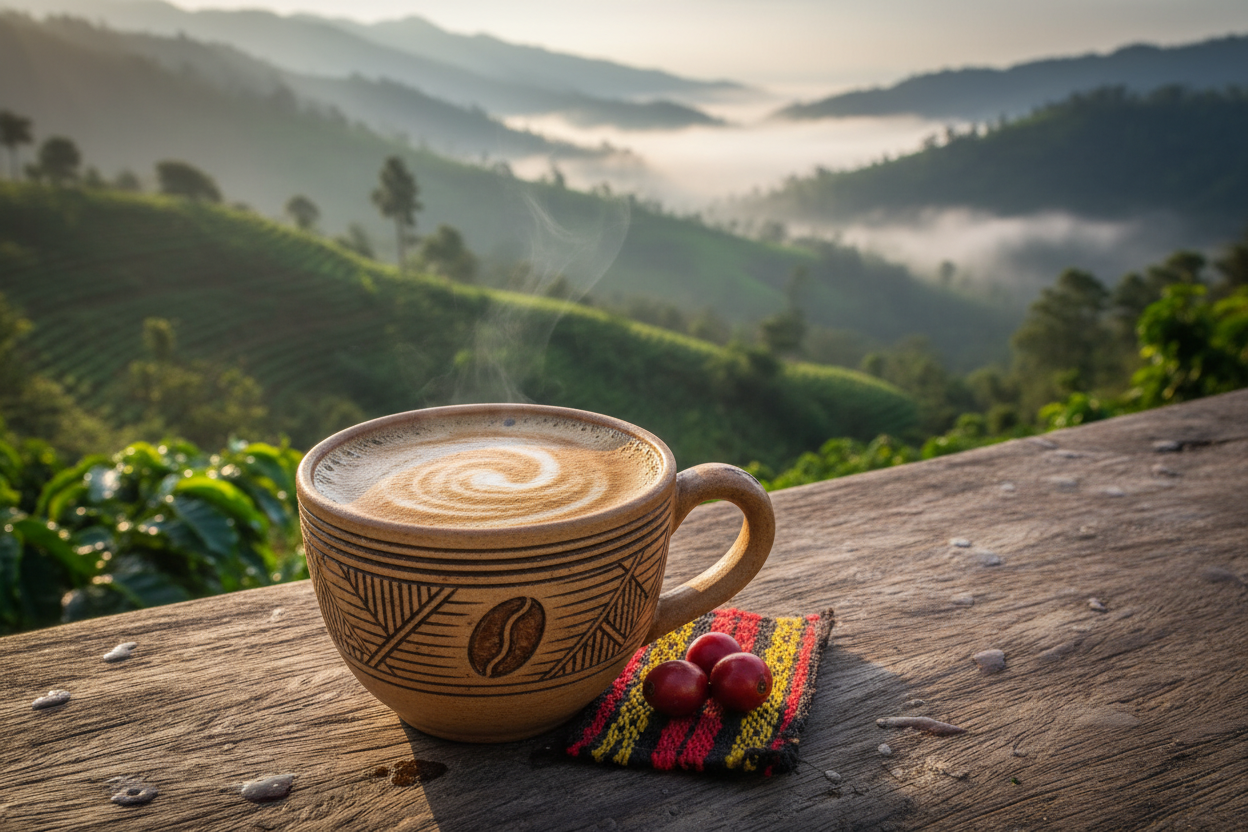 cup of coffee in papua new guinea